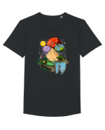 Space Egyptian Pyramid Tricou mânecă scurtă guler larg Bărbat Skater