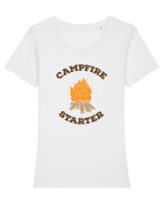 Campfire Starter Tricou mânecă scurtă guler larg fitted Damă Expresser