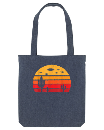 UFO Alien Retro Desert Midnight Blue
