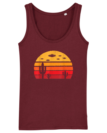 UFO Alien Retro Desert Burgundy