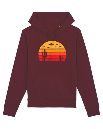 UFO Alien Retro Desert Burgundy