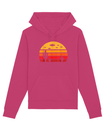 UFO Alien Retro Desert Raspberry