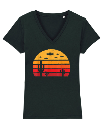 UFO Alien Retro Desert Black