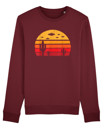 UFO Alien Retro Desert Burgundy