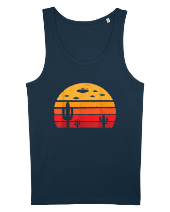 UFO Alien Retro Desert Navy