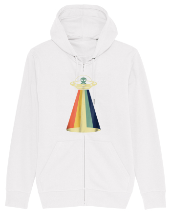 Alien Rainbow Retro Space Ship White
