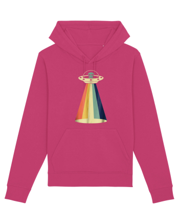 Alien Rainbow Retro Space Ship Raspberry