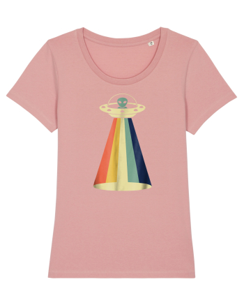 Alien Rainbow Retro Space Ship Canyon Pink