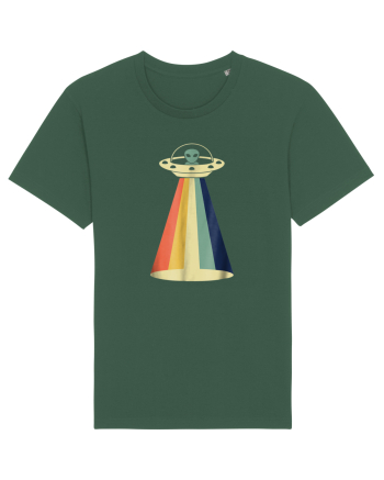 Alien Rainbow Retro Space Ship Bottle Green