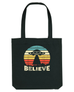 Believe Vintage Alien UFO Sacoșă textilă