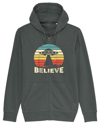 Believe Vintage Alien UFO Anthracite