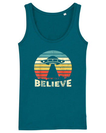 Believe Vintage Alien UFO Ocean Depth