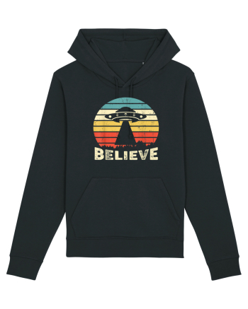 Believe Vintage Alien UFO Black