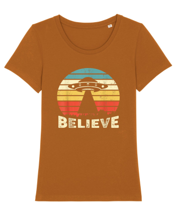 Believe Vintage Alien UFO Roasted Orange