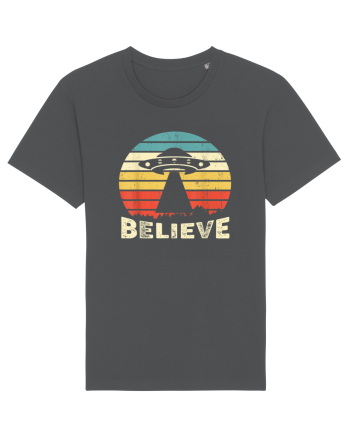 Believe Vintage Alien UFO Anthracite