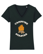 Campfire Starter Tricou mânecă scurtă guler V Damă Evoker