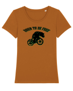 born to be free Tricou mânecă scurtă guler larg fitted Damă Expresser