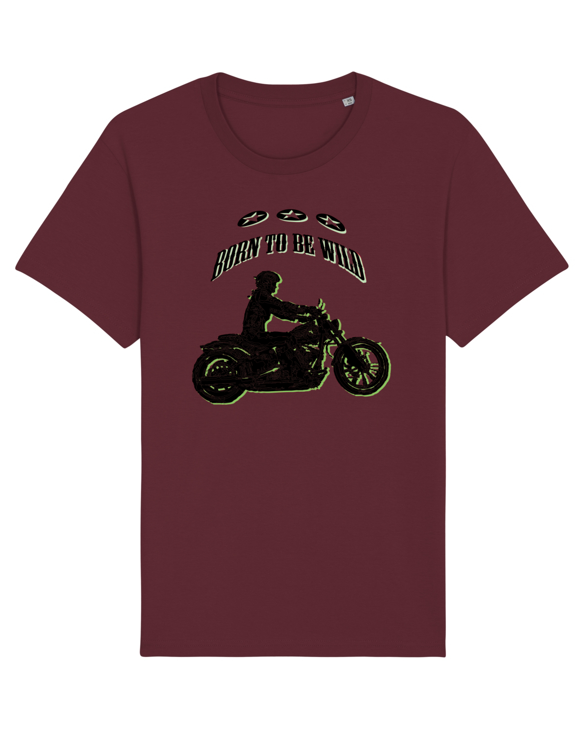 Tricou mânecă scurtă Unisex Rocker Burgundy