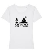 Camping - Keep It Simple Tricou mânecă scurtă guler larg fitted Damă Expresser