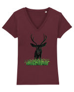 caprior Tricou mânecă scurtă guler V Damă Evoker