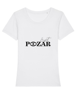 Eu Sunt Pozar  2 Tricou mânecă scurtă guler larg fitted Damă Expresser