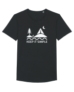 Camping - Keep It Simple Tricou mânecă scurtă guler larg Bărbat Skater