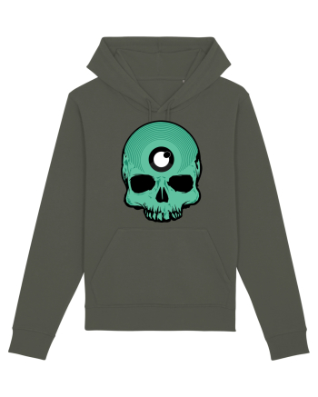 3rd eye, vinyl skull head cyan Khaki