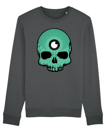 3rd eye, vinyl skull head cyan Anthracite