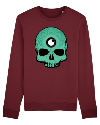 3rd eye, vinyl skull head cyan Burgundy