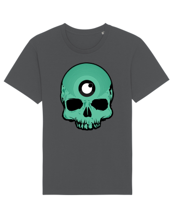 3rd eye, vinyl skull head cyan Anthracite