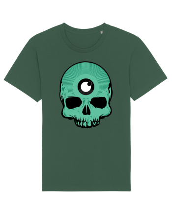 3rd eye, vinyl skull head cyan Bottle Green