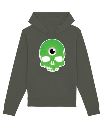 3rd eye, vinyl skull head green Khaki