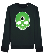 3rd eye, vinyl skull head green Bluză mânecă lungă Unisex Rise