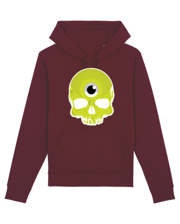 3rd eye, vinyl skull head yellow Burgundy