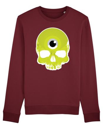 3rd eye, vinyl skull head yellow Burgundy