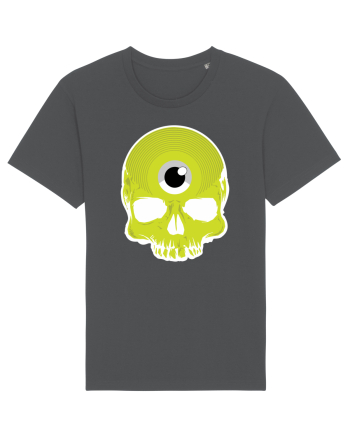 3rd eye, vinyl skull head yellow Anthracite