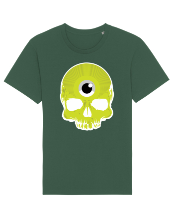 3rd eye, vinyl skull head yellow Bottle Green
