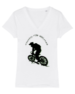 country ride addicted Tricou mânecă scurtă guler V Damă Evoker