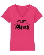 my trip Tricou mânecă scurtă guler V Damă Evoker