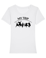my trip Tricou mânecă scurtă guler larg fitted Damă Expresser