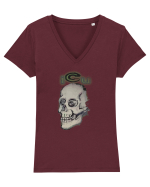 craniu,  Tricou mânecă scurtă guler V Damă Evoker