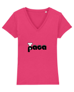 tzaca paca  Tricou mânecă scurtă guler V Damă Evoker