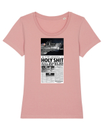 parodie aselenizare Tricou mânecă scurtă guler larg fitted Damă Expresser