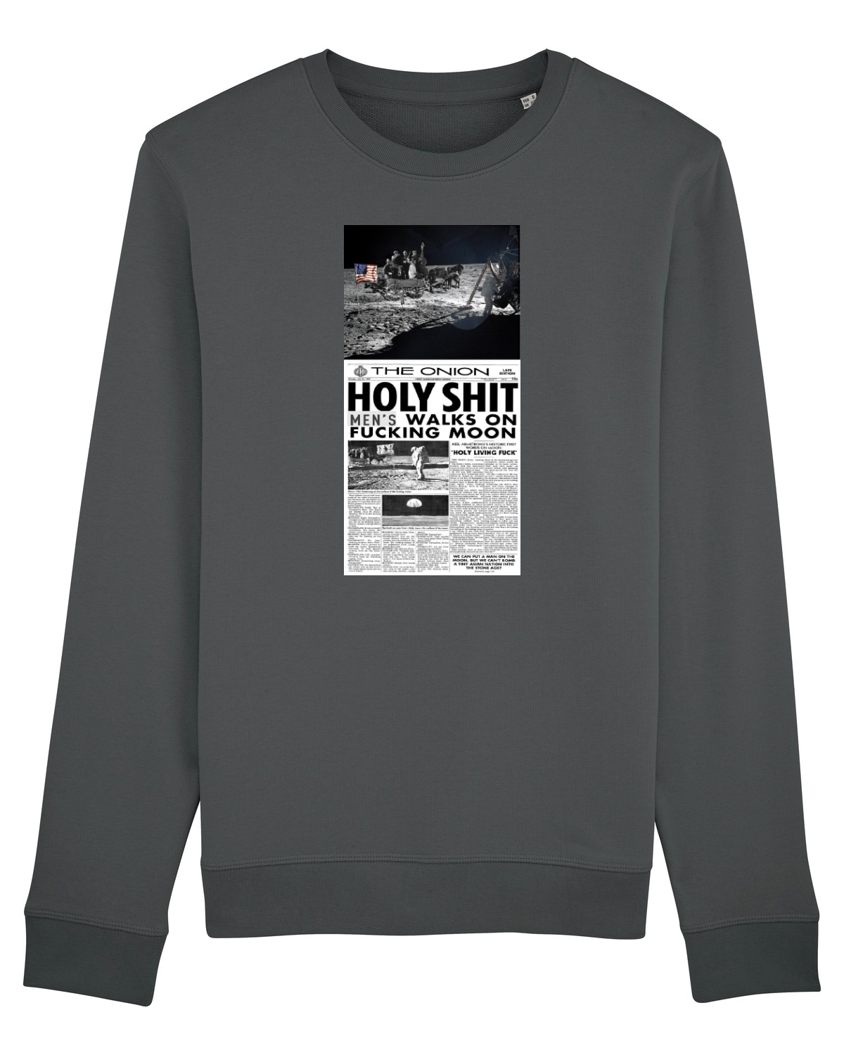 Bluză mânecă lungă Unisex Rise Anthracite