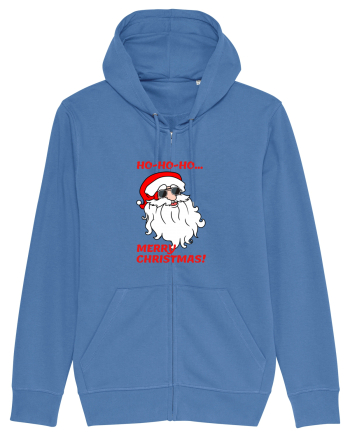 Santa  wishes you a Merry Christmas Bright Blue