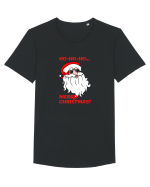 Santa  wishes you a Merry Christmas Tricou mânecă scurtă guler larg Bărbat Skater