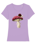 Red Mushroom Tricou mânecă scurtă guler larg fitted Damă Expresser