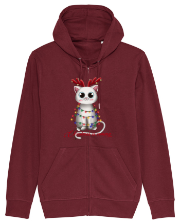 Christmas Kitty Burgundy