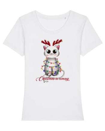 Christmas Kitty White
