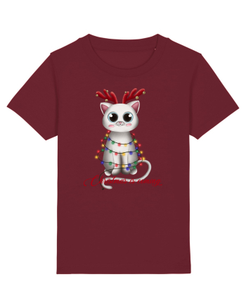 Christmas Kitty Burgundy